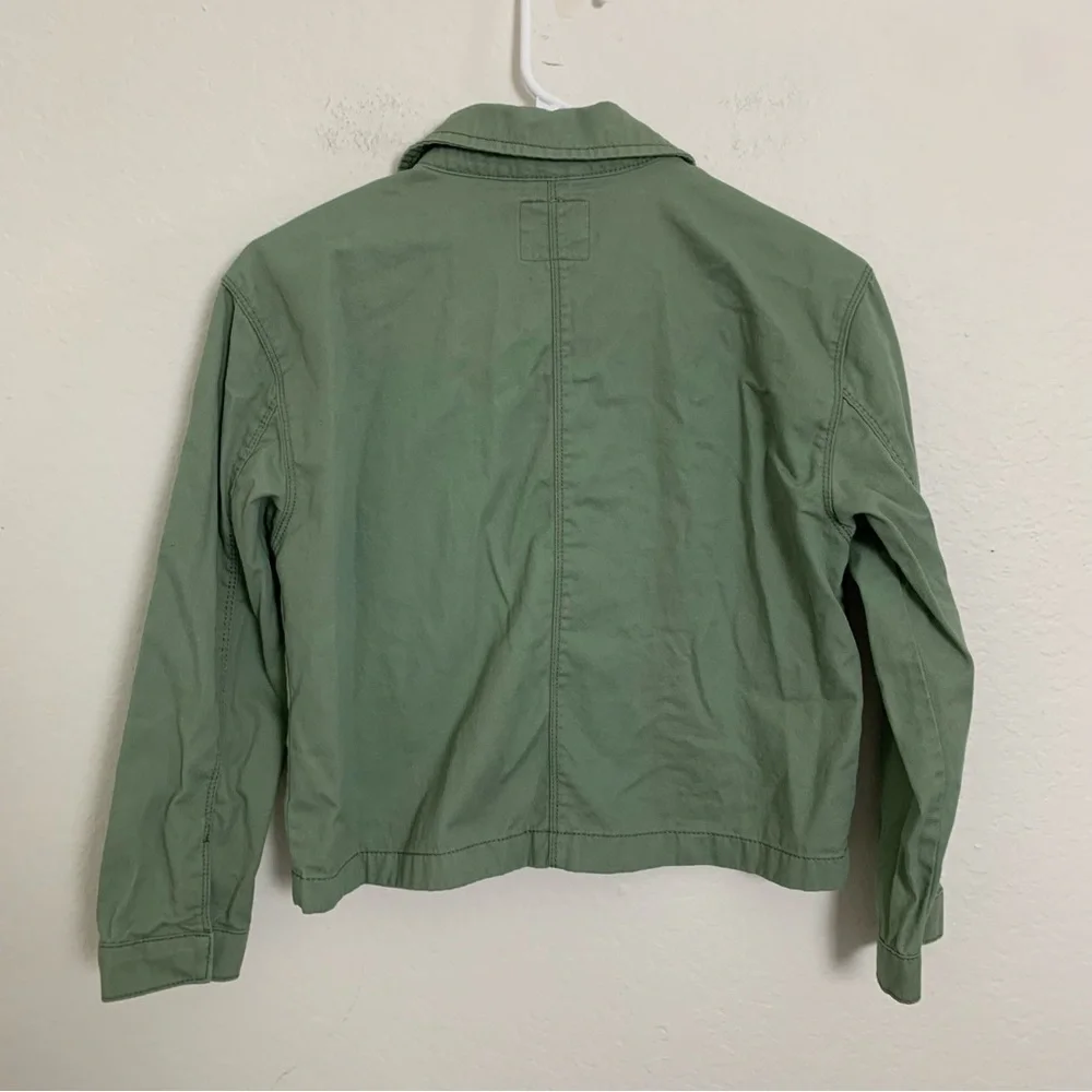 Oshkosh Girls Size 14 Button Front Shirt Shacket Jacket Embroidered Butterfly